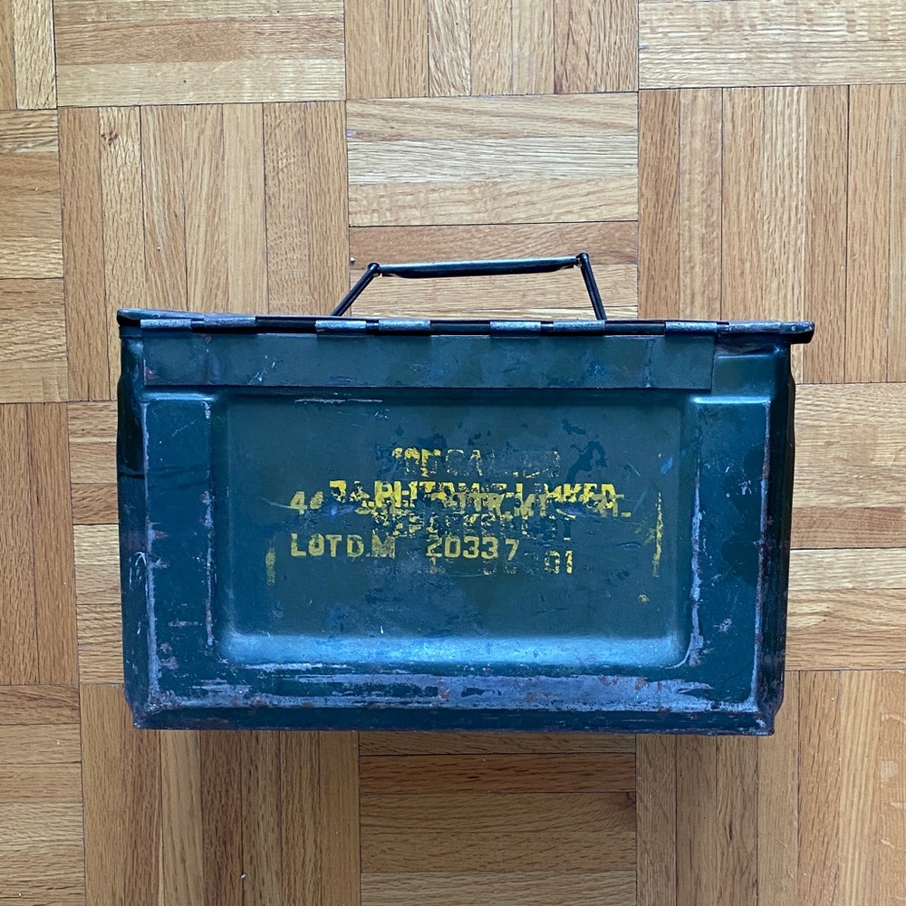 Rugged Green Metal Ammo Storage Box